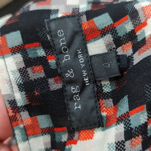 Rag And Bone Textured Silk Hi-Lo Button Down Blouse - Picture 8 of 8